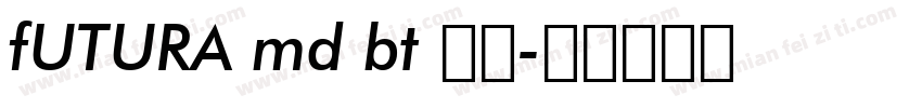 fUTURA md bt 粗体字体转换